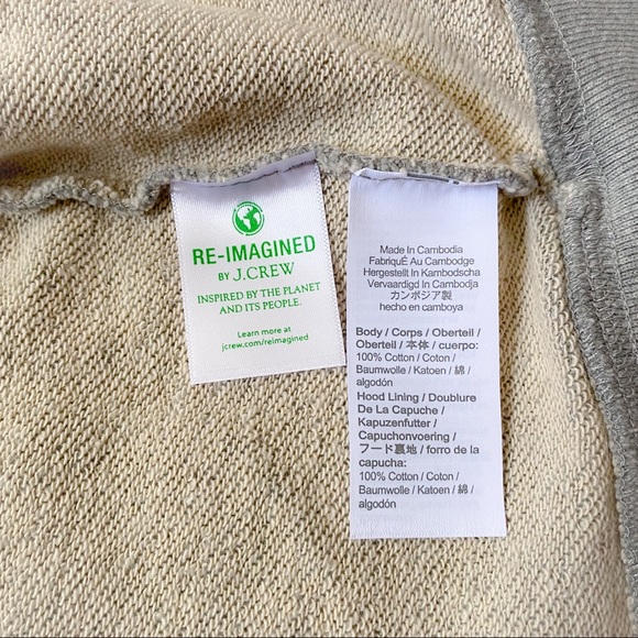 NWT J. Crew university terry zip-up hoodie - Picture 8 of 11